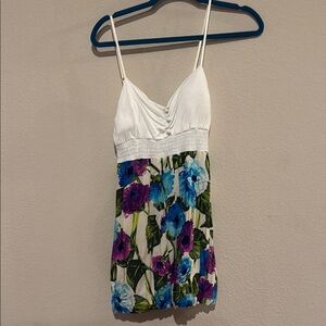 Noble U White Ruched Camisole Dress